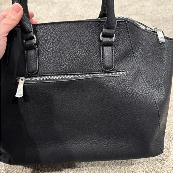 Black Sole Society Handbag with Silver Accents - Picture 2 of 3